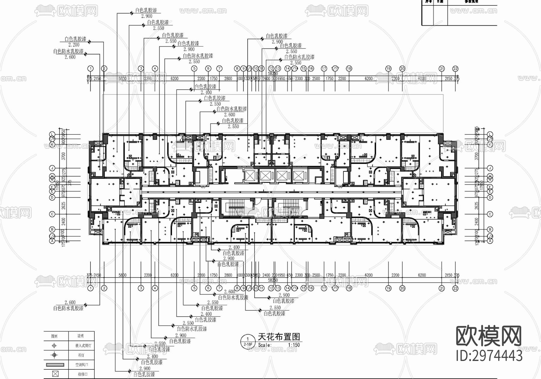 新富港中心公寓大堂 样板间cad平面图下载（渲染图5）