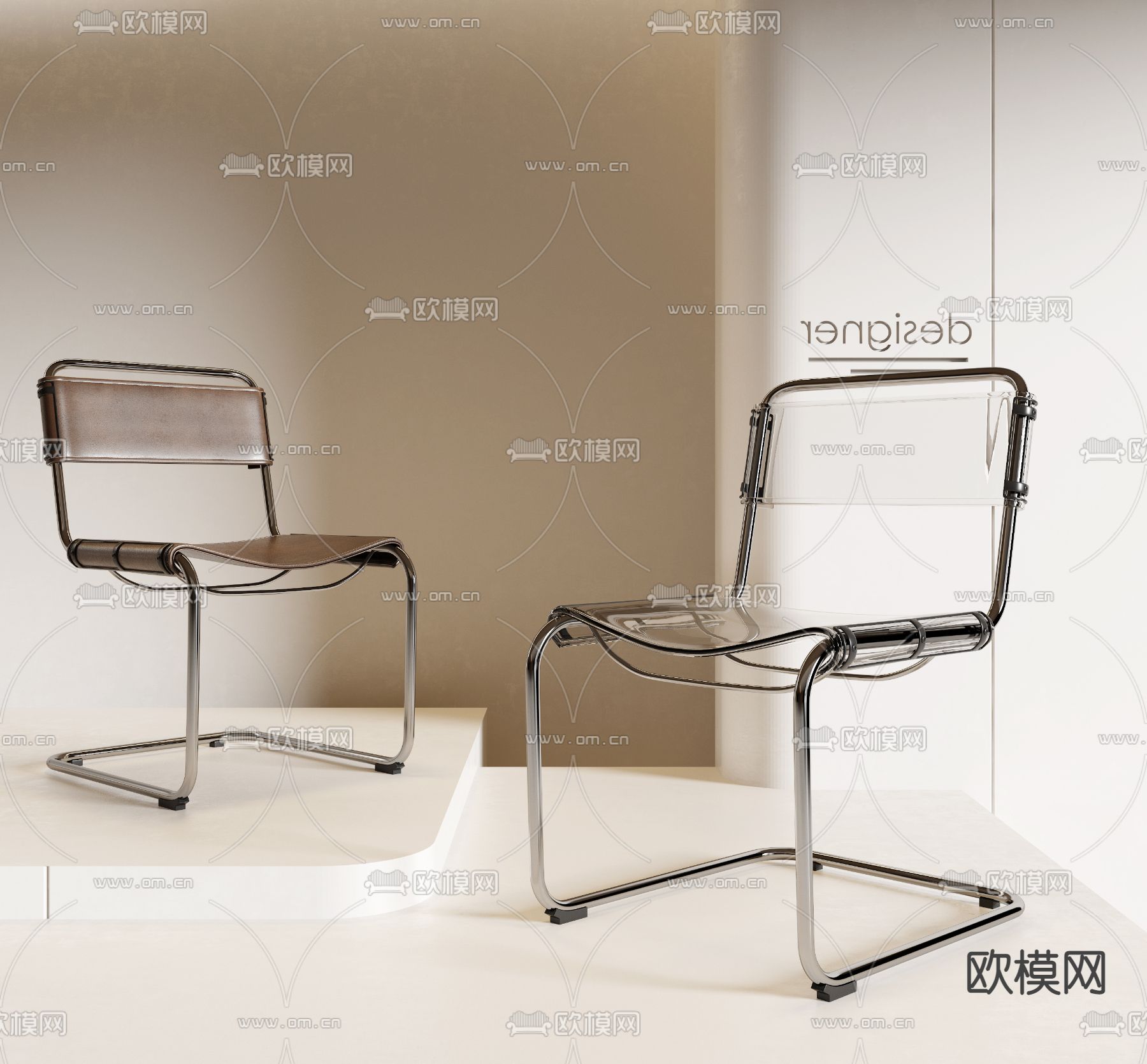 Minotti 椅子 餐椅3d模型下载