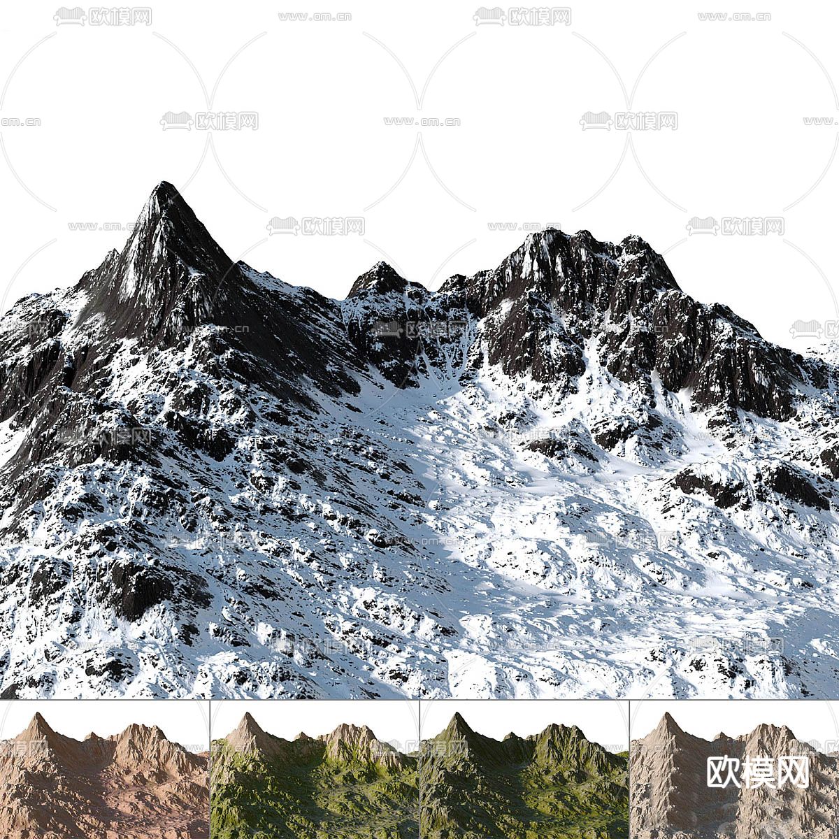 雪山 山脉免费3d模型下载