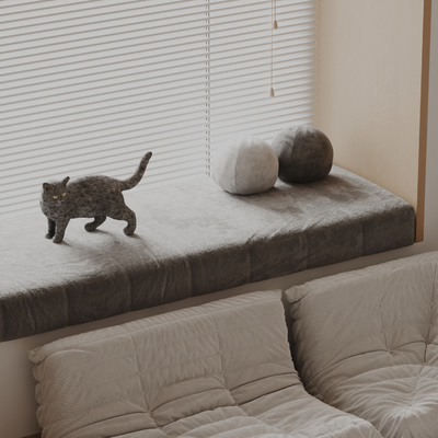  飘窗垫 坐垫su模型 