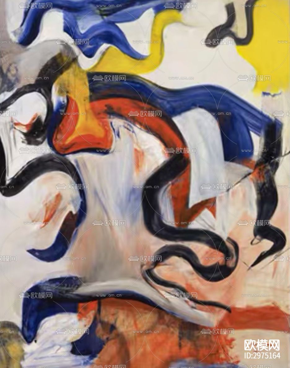 现代简约艺术抽象画下载（渲染图7）