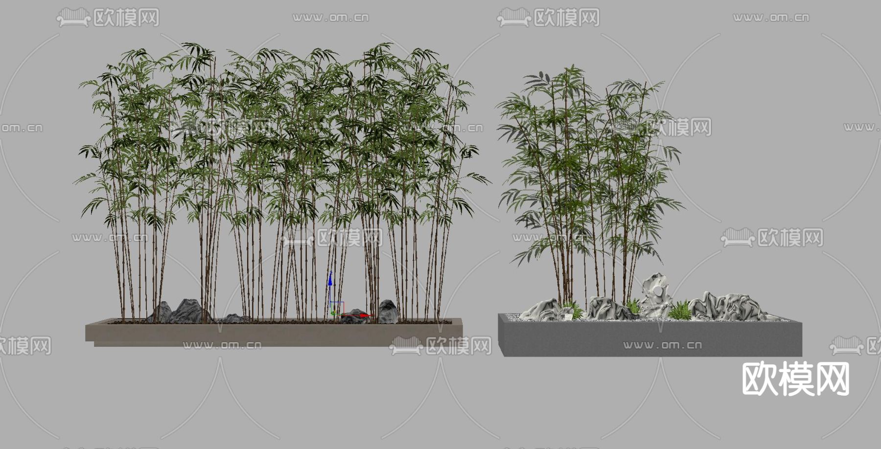 竹子 花坛su模型下载（渲染图2）