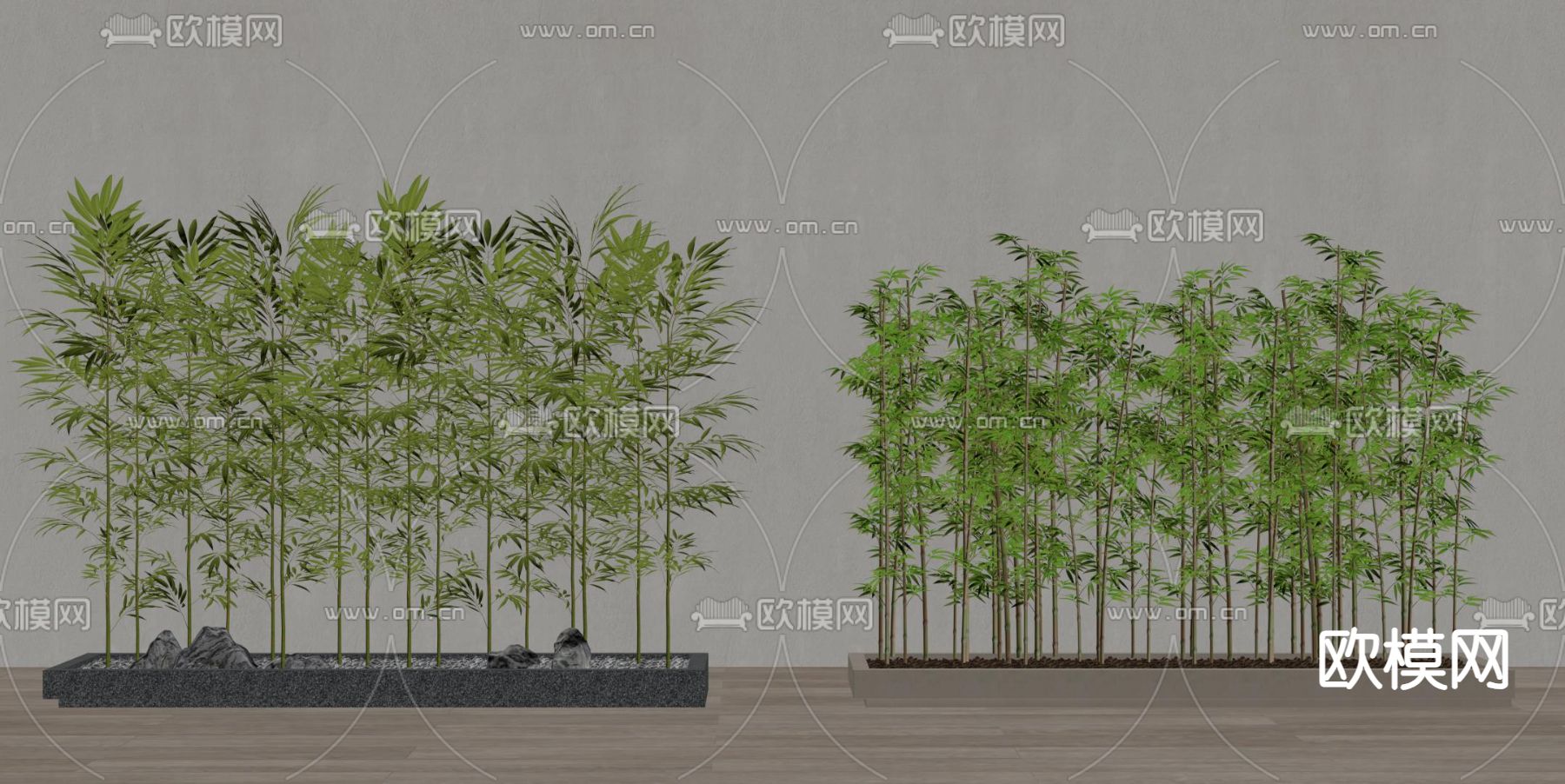 竹子 花坛su模型下载（渲染图2）