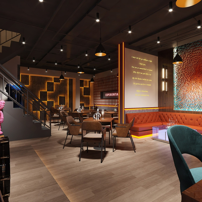  现代酒吧su模型 