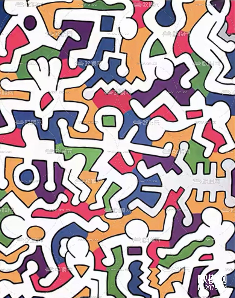 现代简约艺术抽象画下载（渲染图2）