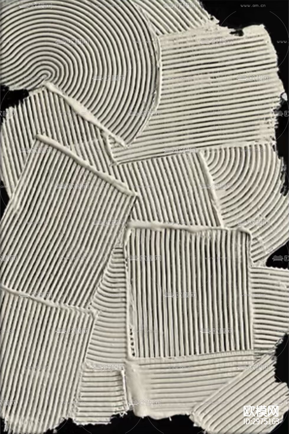 黑白侘寂线条装饰画下载（渲染图9）