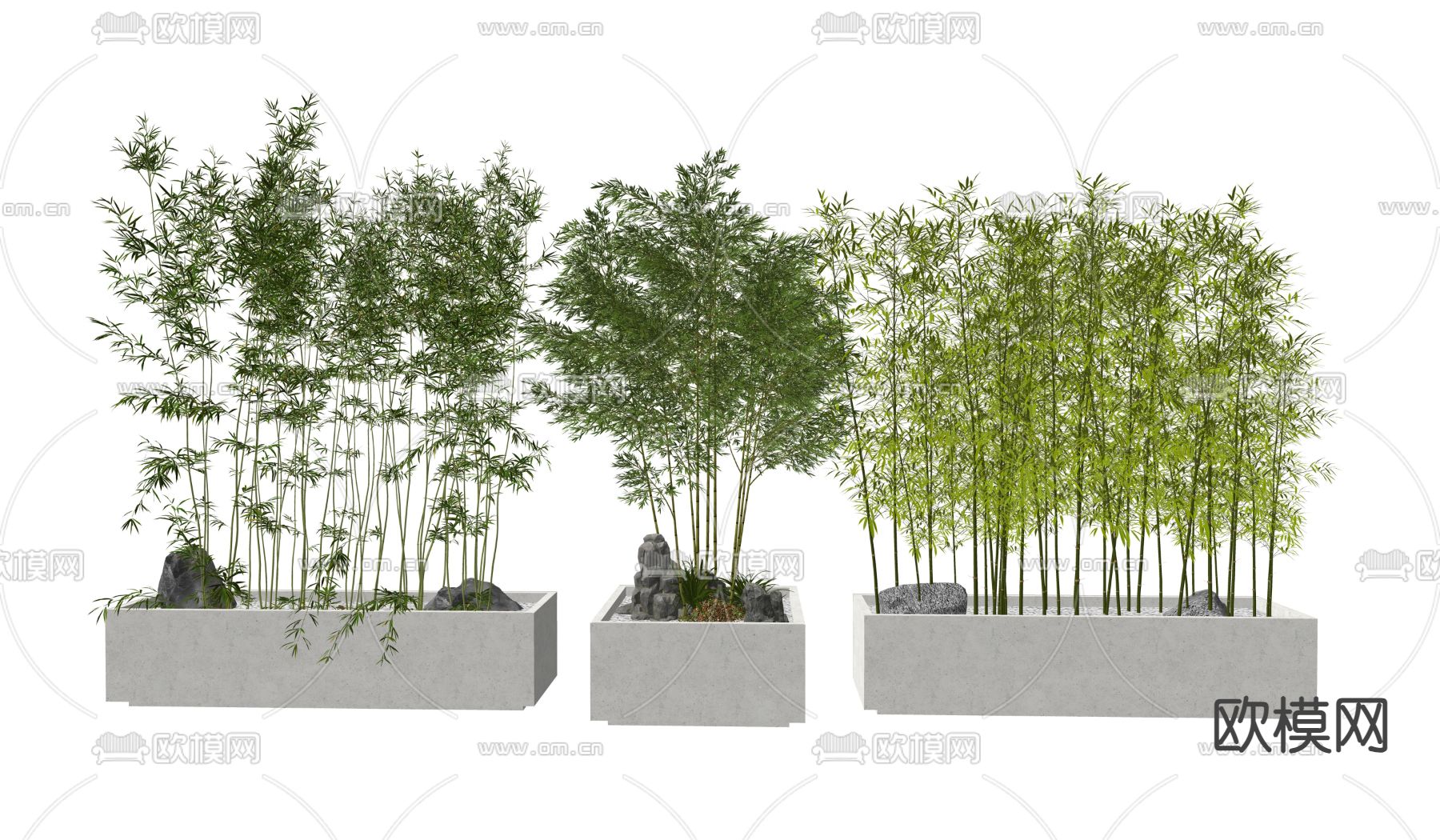 绿植花箱 花池su模型下载（渲染图2）