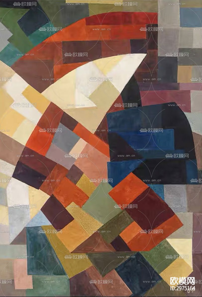 现代简约艺术抽象画下载（渲染图5）