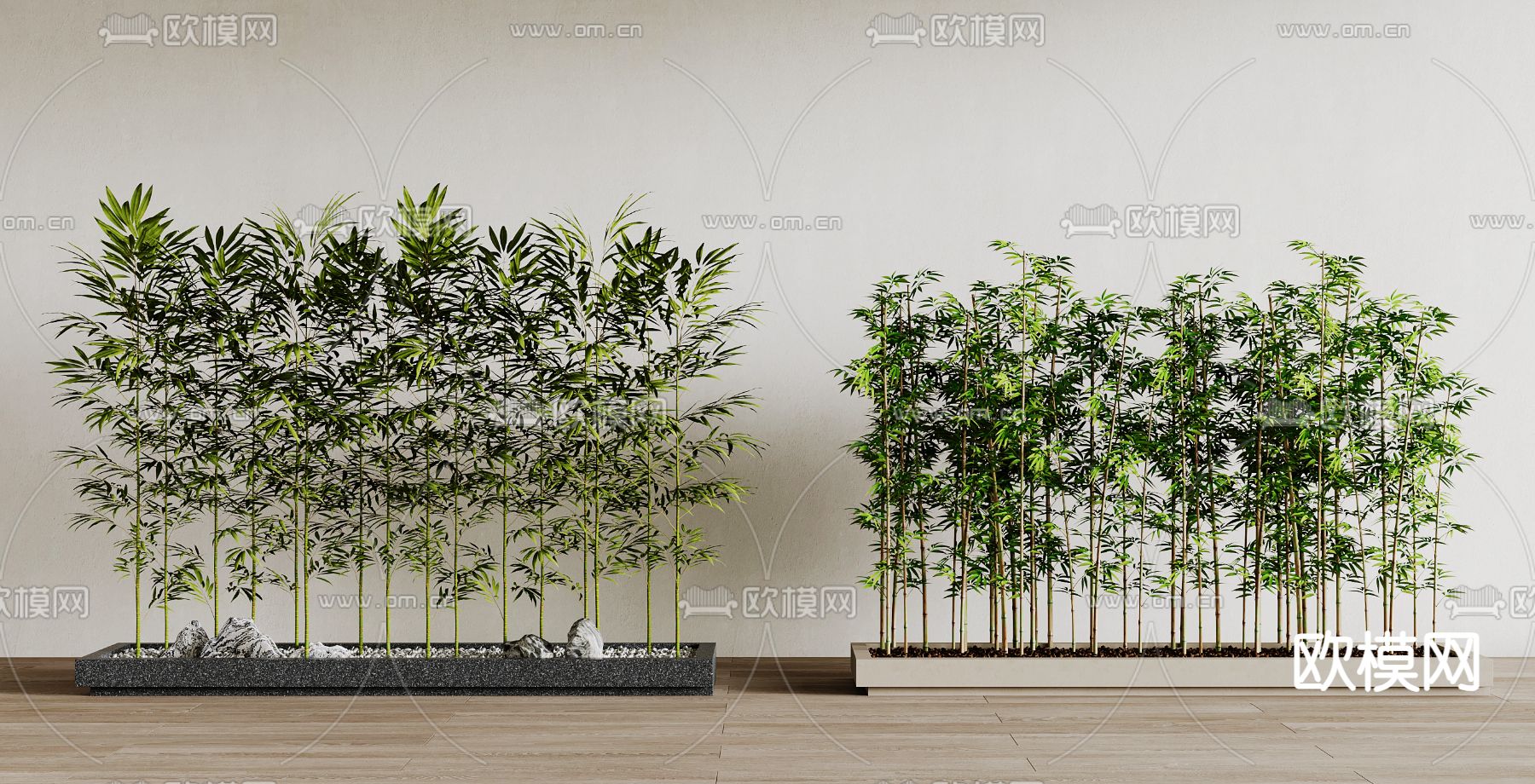 竹子 花坛su模型下载（渲染图1）