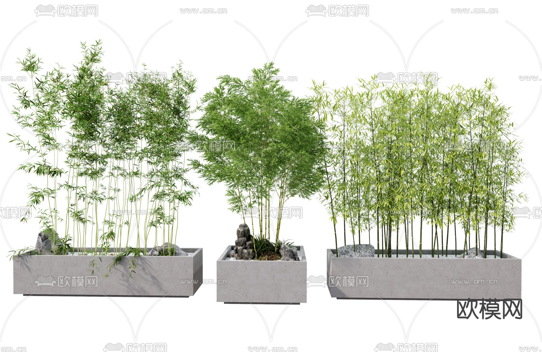 绿植花箱 花池su模型下载（渲染图1）