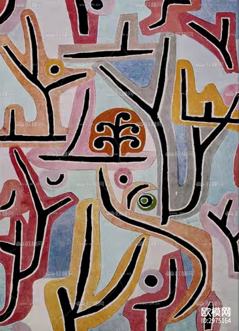 现代简约艺术抽象画下载（渲染图3）