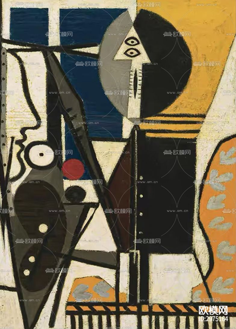 现代简约艺术抽象画下载（渲染图8）