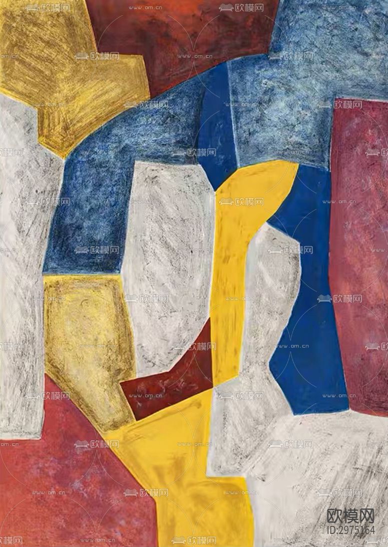 现代简约艺术抽象画下载（渲染图4）