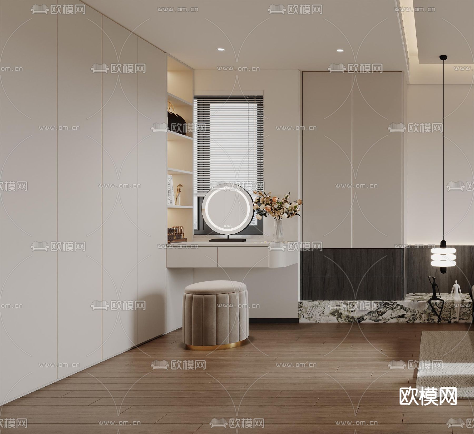 卧室 主卧 主人房3d模型下载（渲染图3）