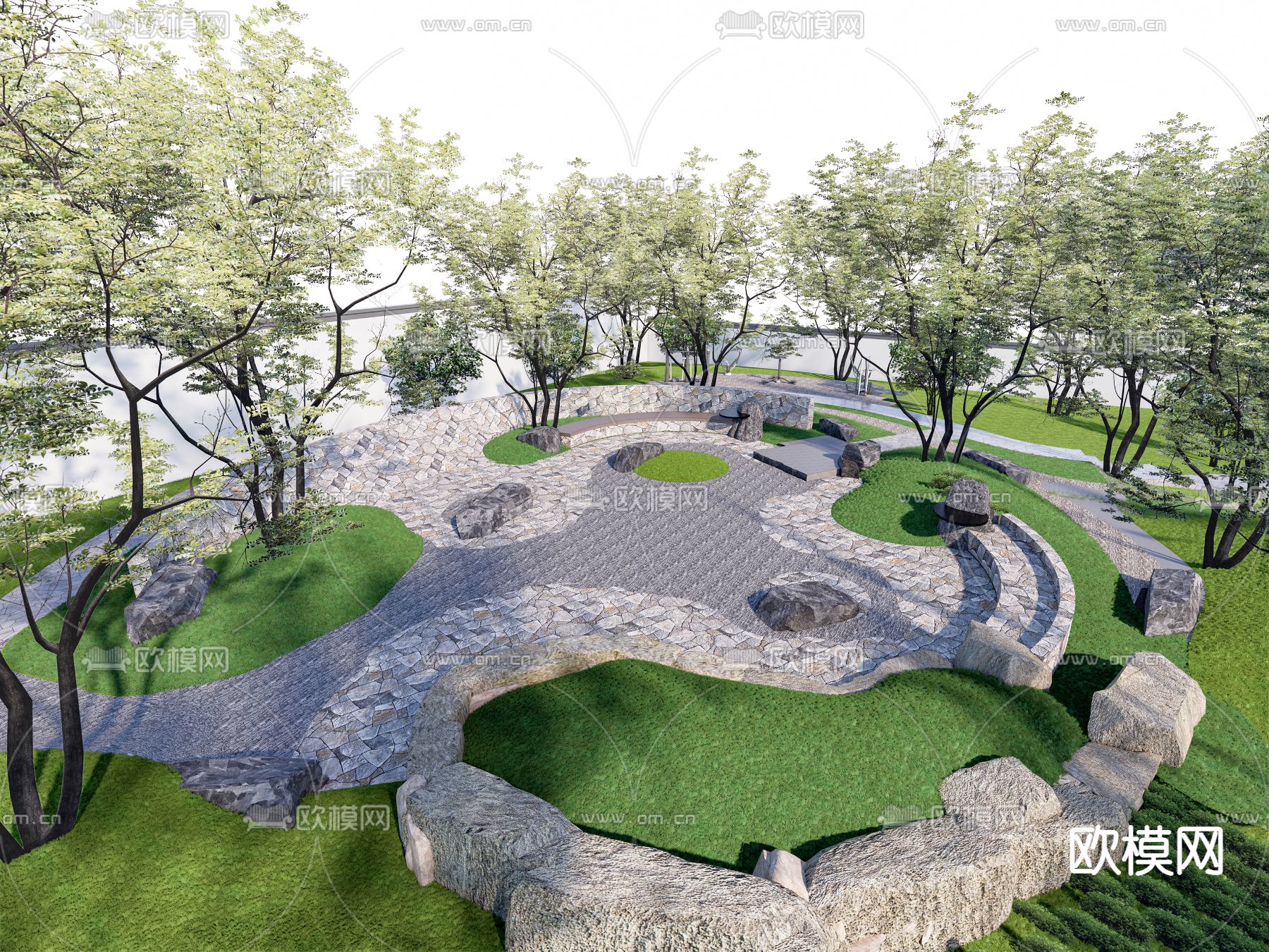 园林景观su模型