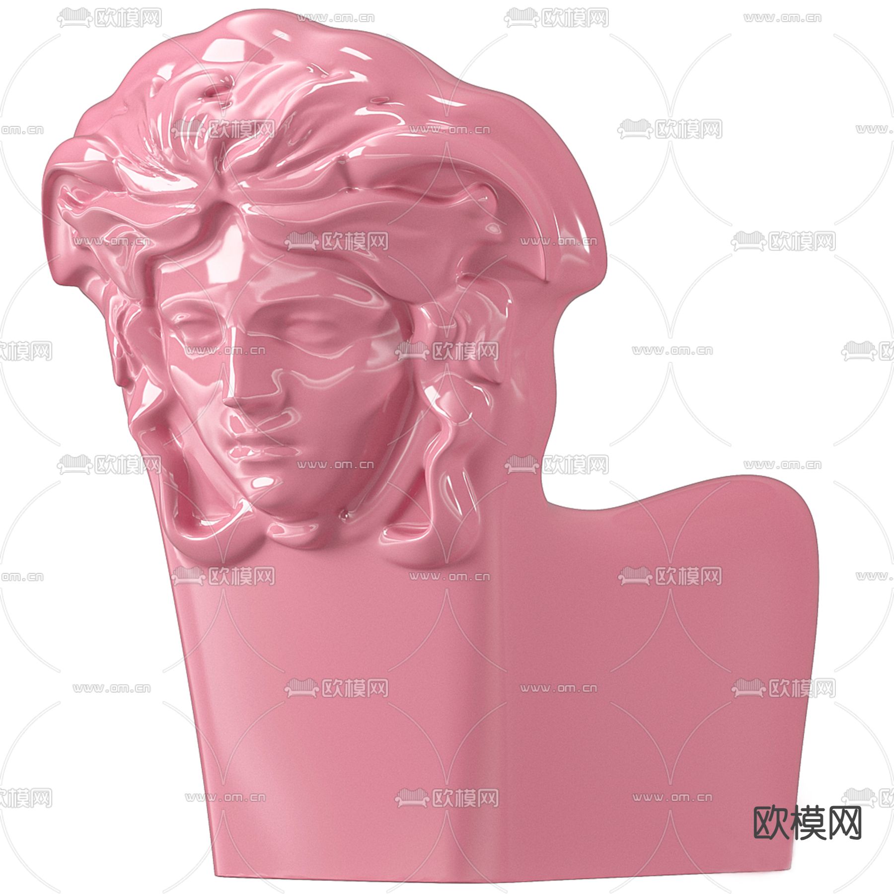 美杜莎雕塑 摆件3d模型下载