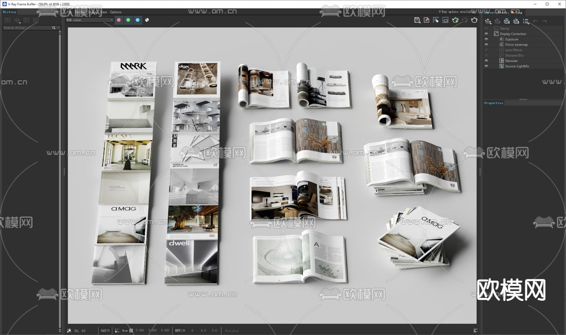 现代书籍 杂志 书本su模型下载（渲染图3）