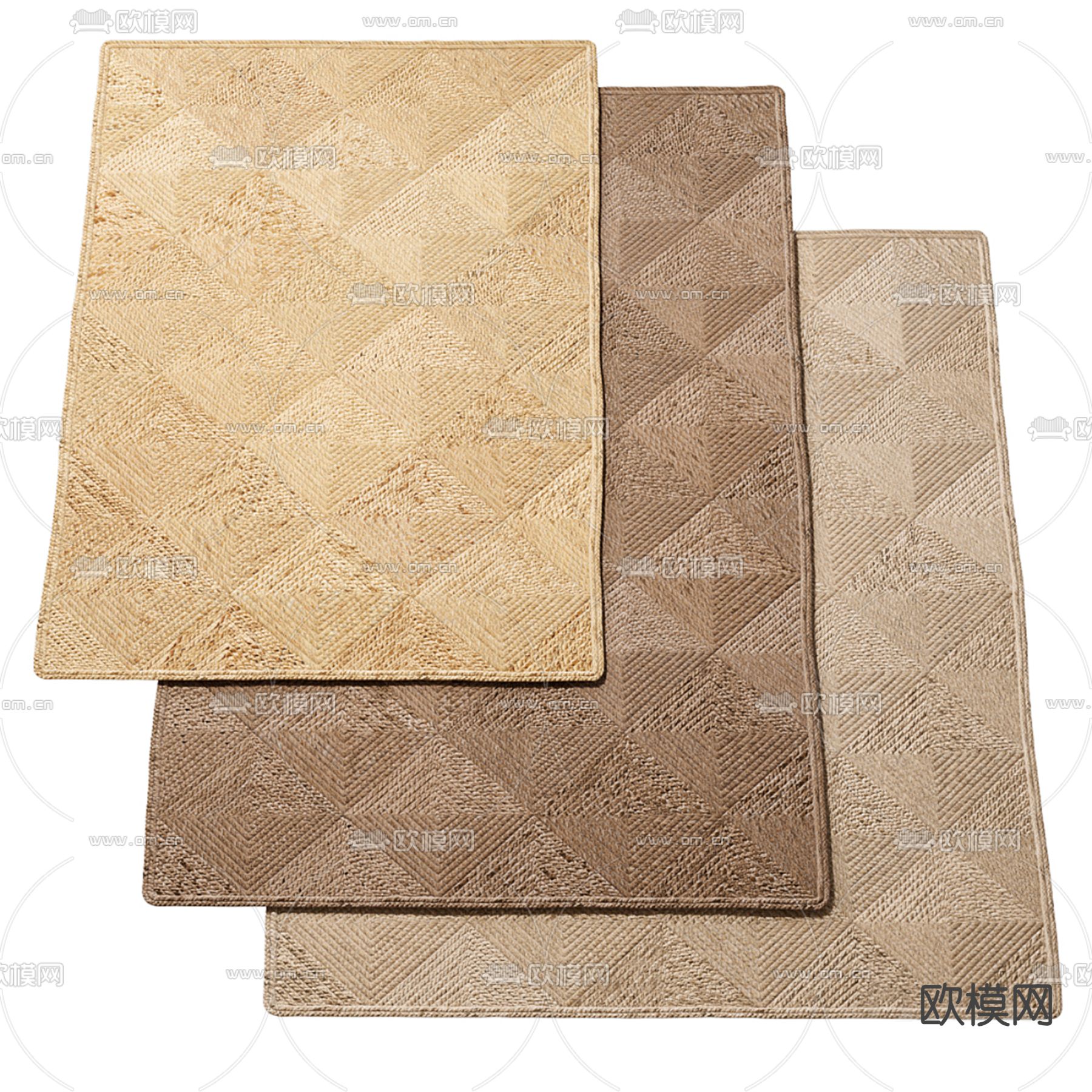 黄麻地毯3d模型下载