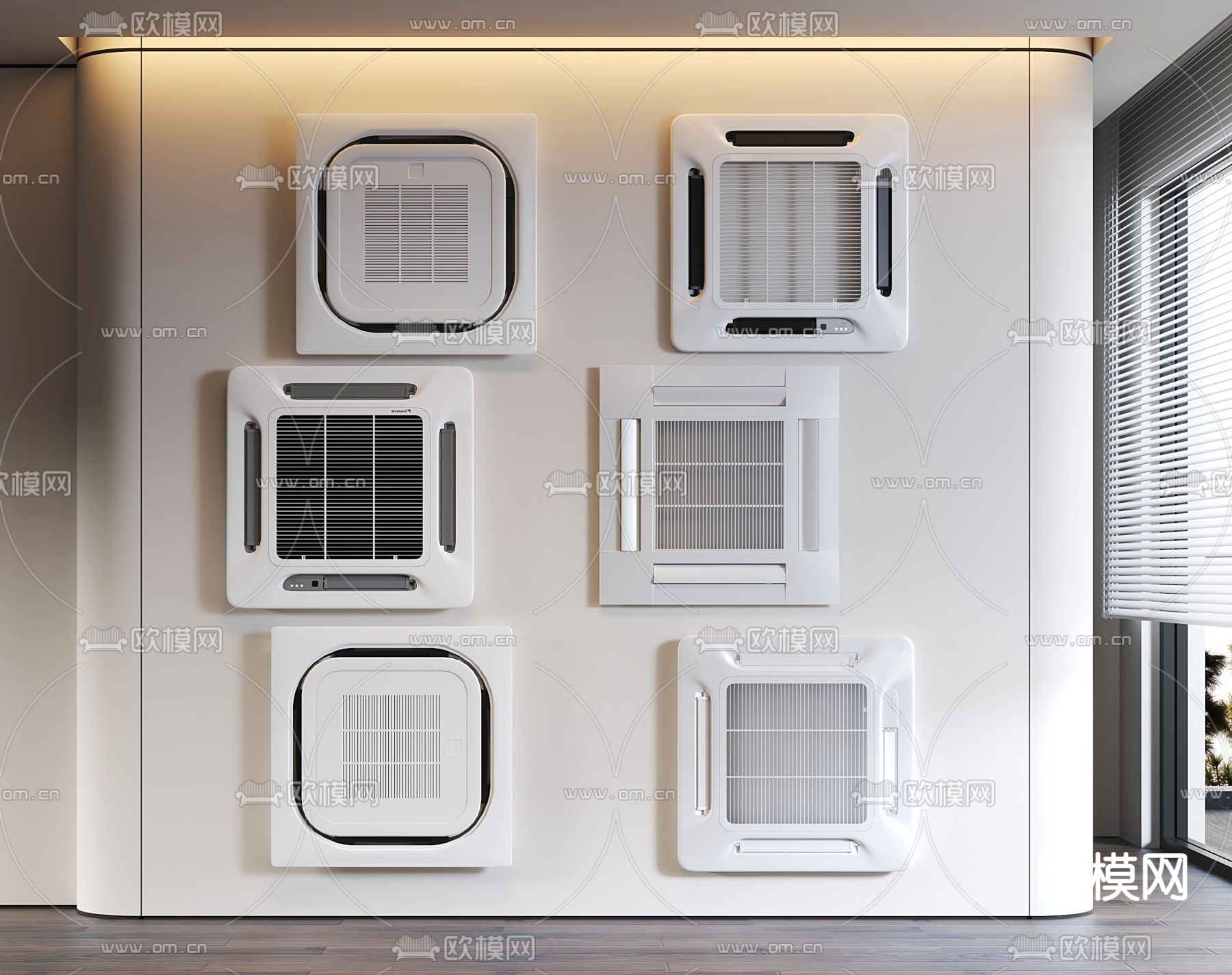 中央空调 出风口su模型下载（渲染图2）