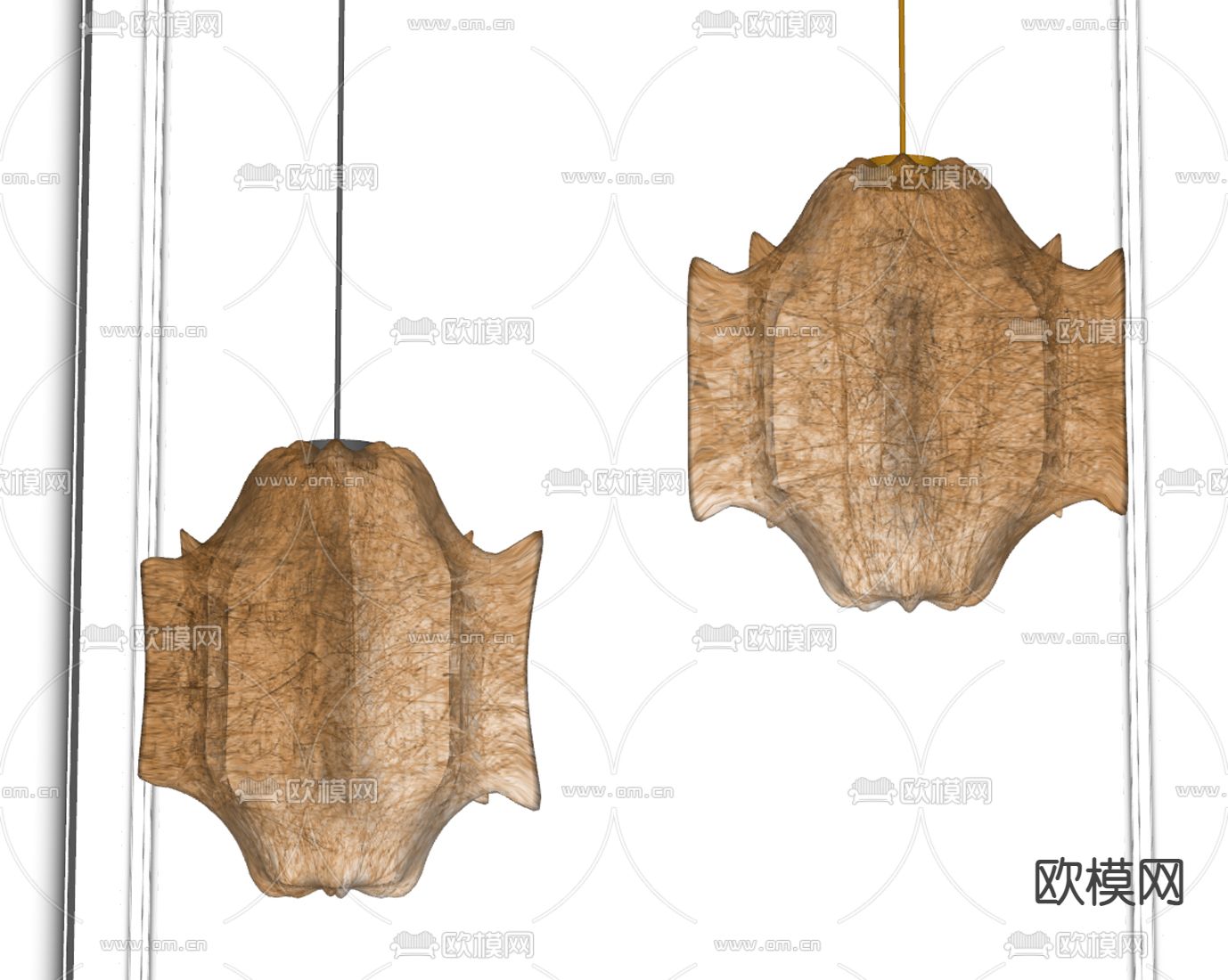 侘寂风吊灯su模型下载（渲染图1）