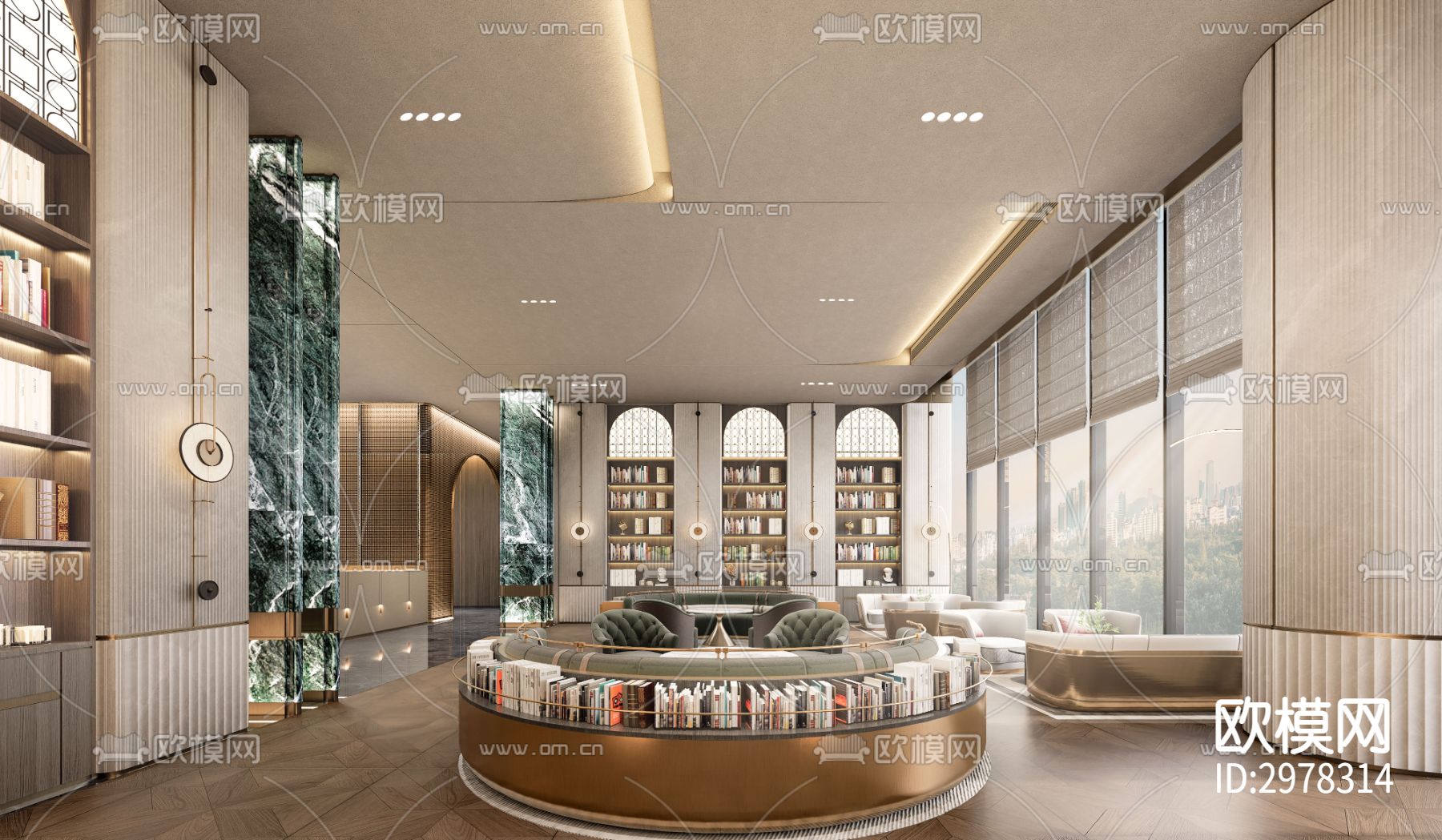 CCD-售楼处cad施工图下载（渲染图6）