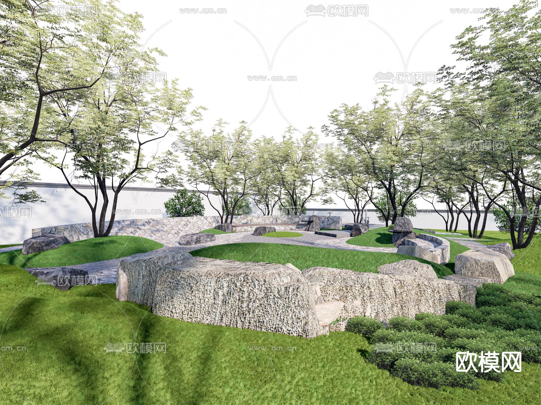 园林景观su模型