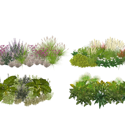  灌木花丛su模型 