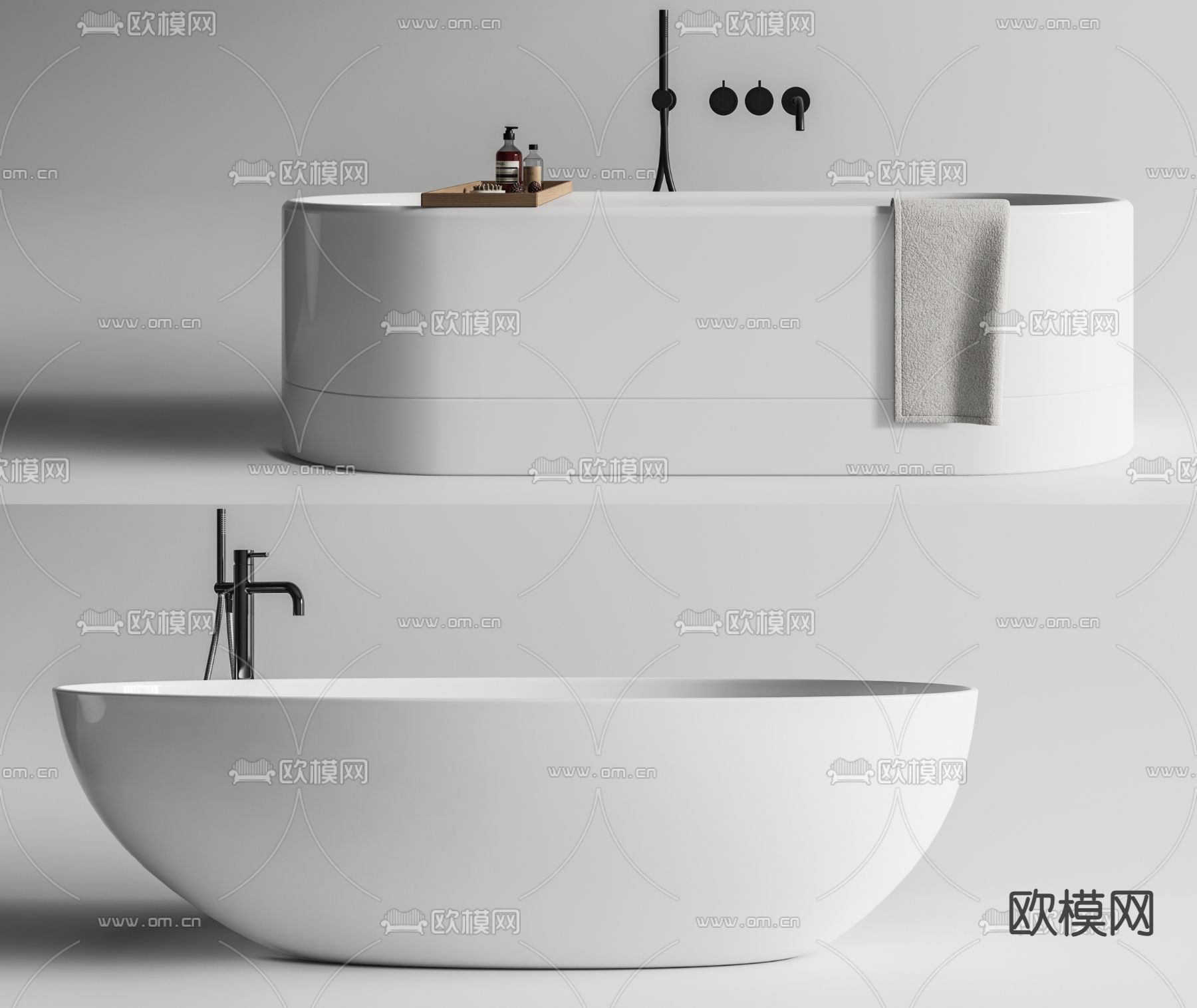 浴缸 浴缸龙头su模型