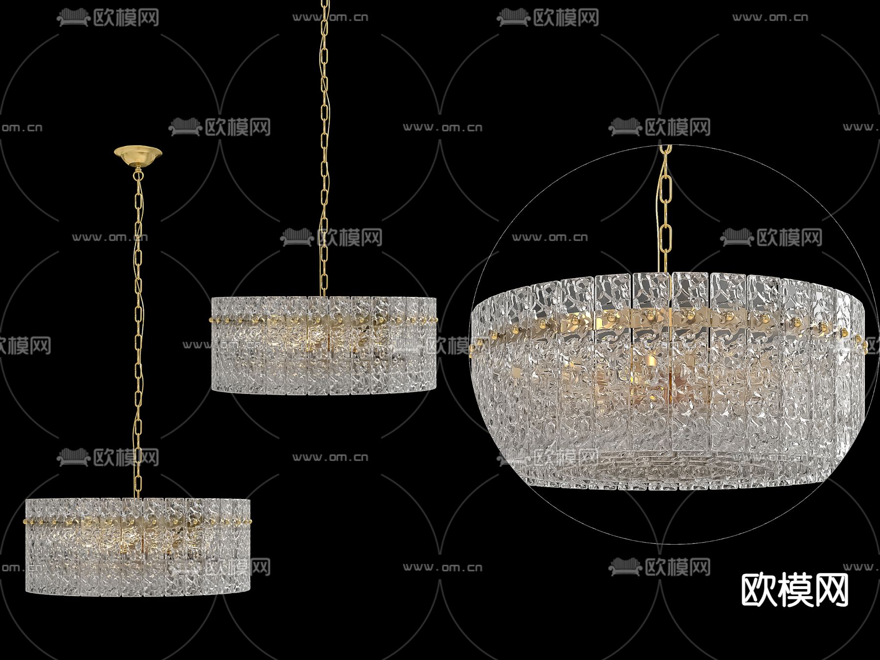 水晶吊灯 大厅吊灯3d模型下载