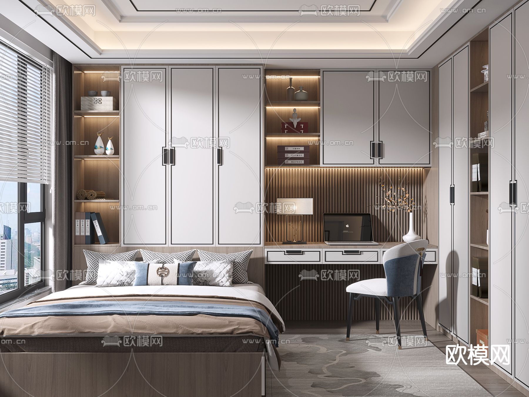 榻榻米卧室 次卧3d模型下载