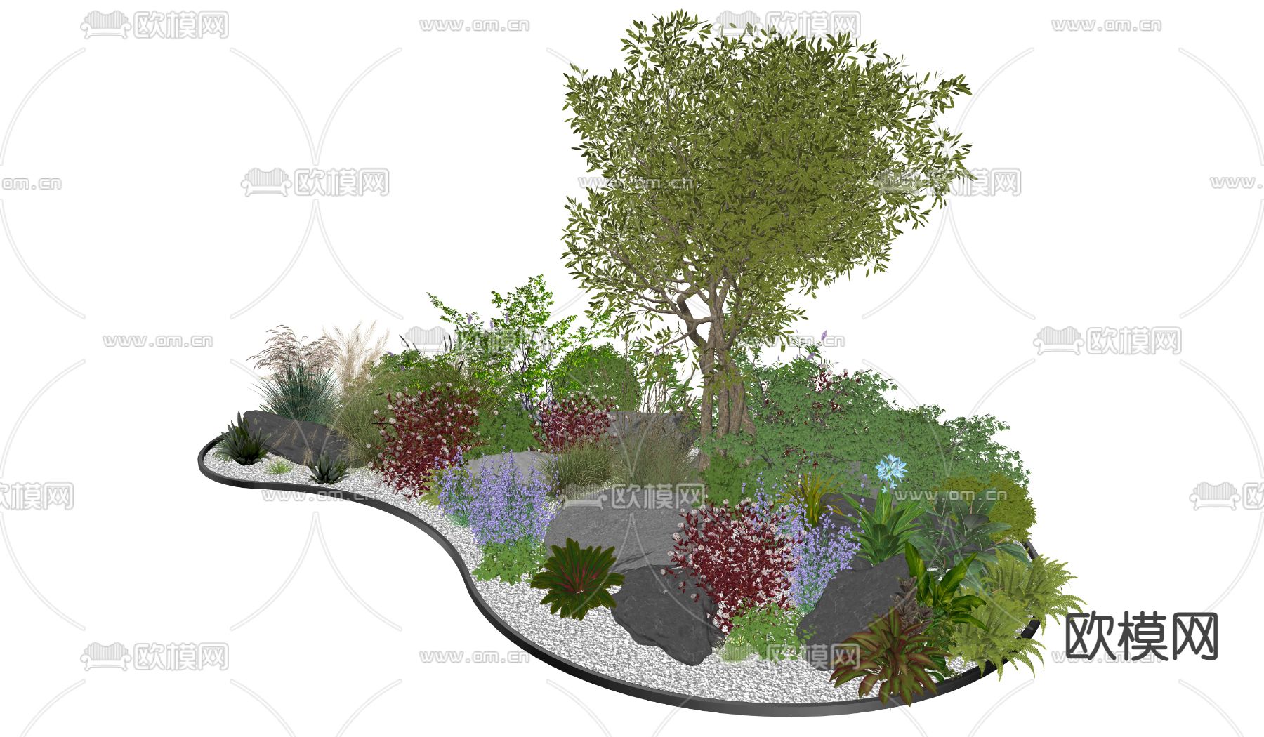 球形灌木丛su模型下载（渲染图1）