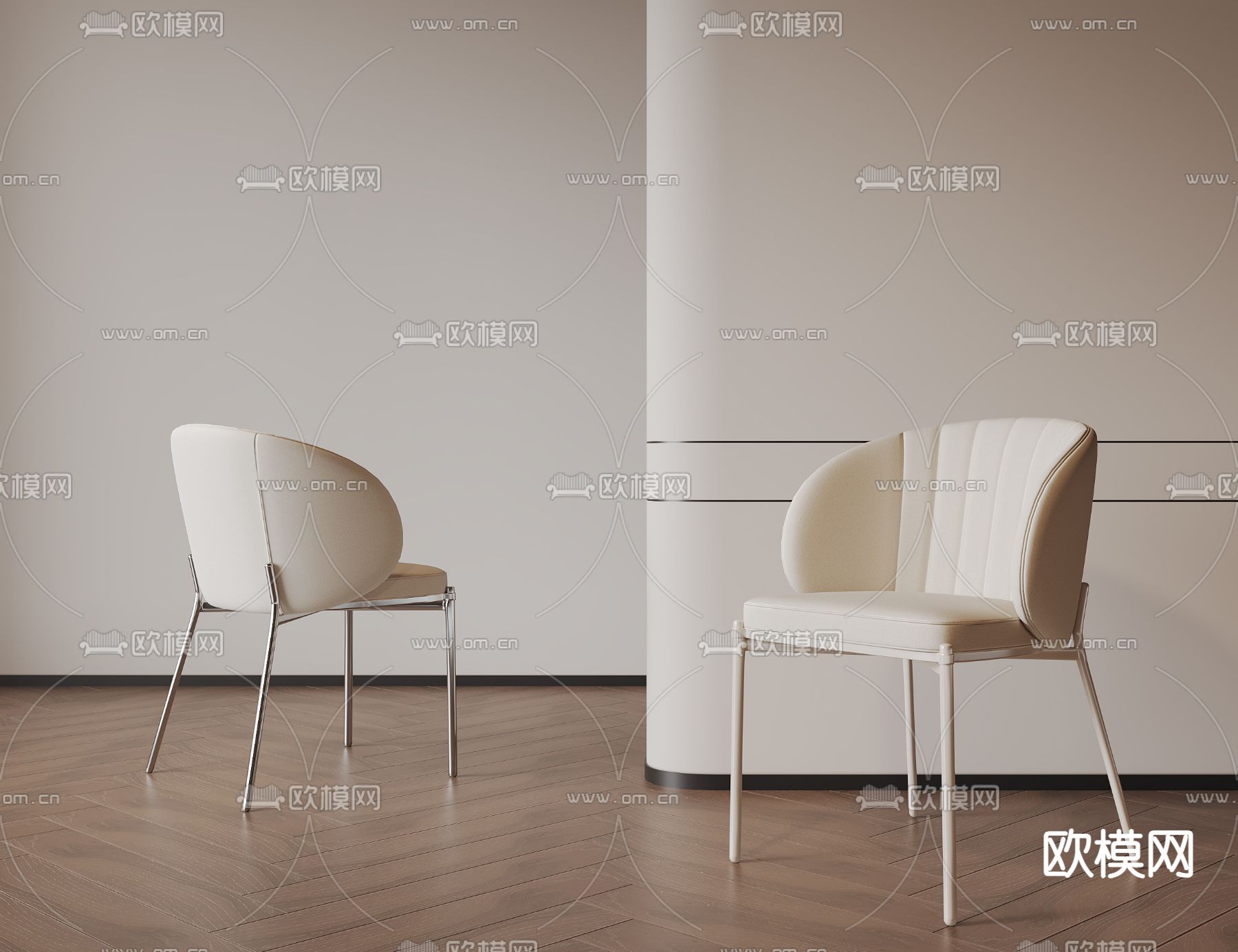 现代椅子 餐椅3d模型下载