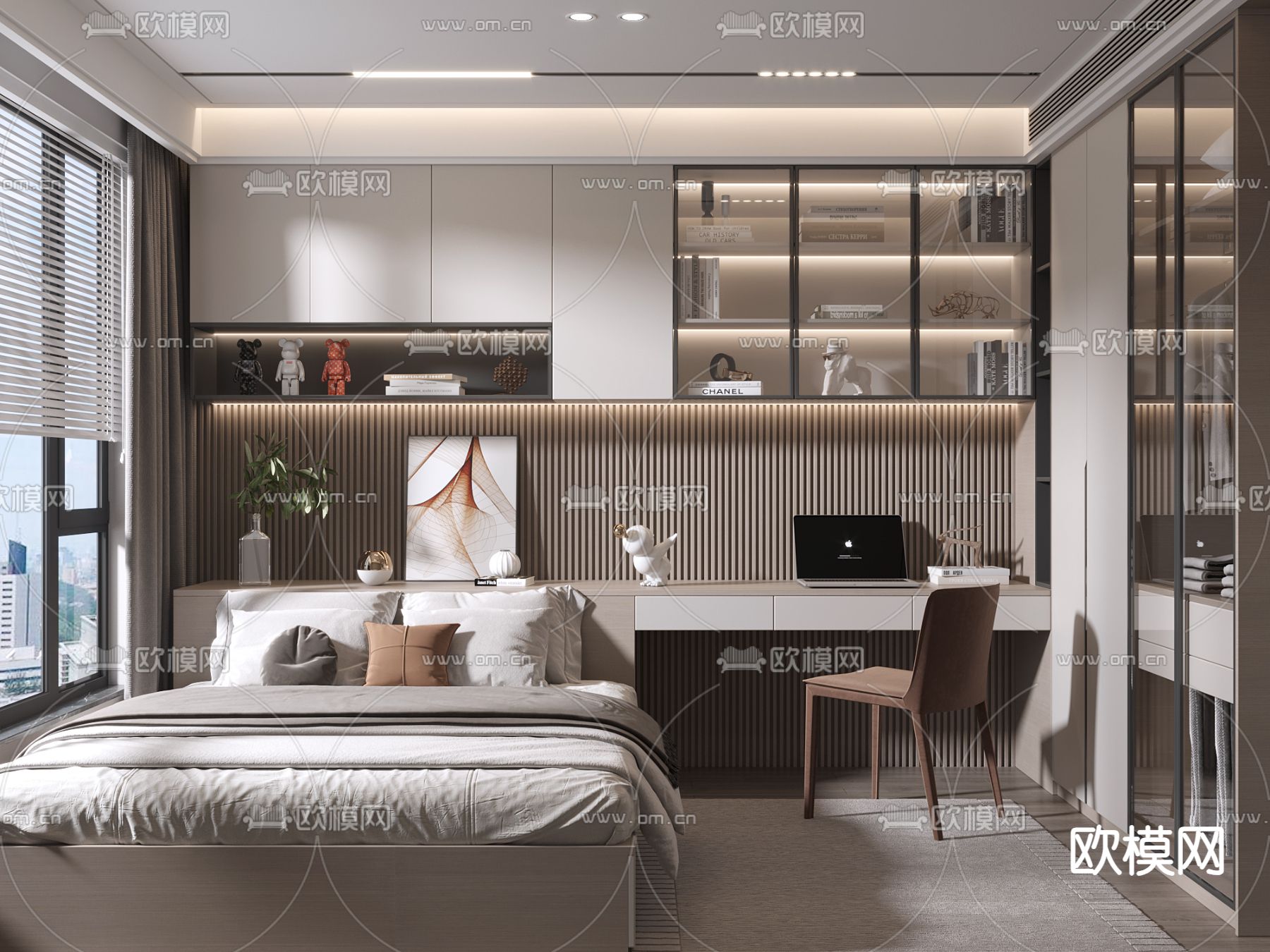 榻榻米卧室 次卧3d模型下载