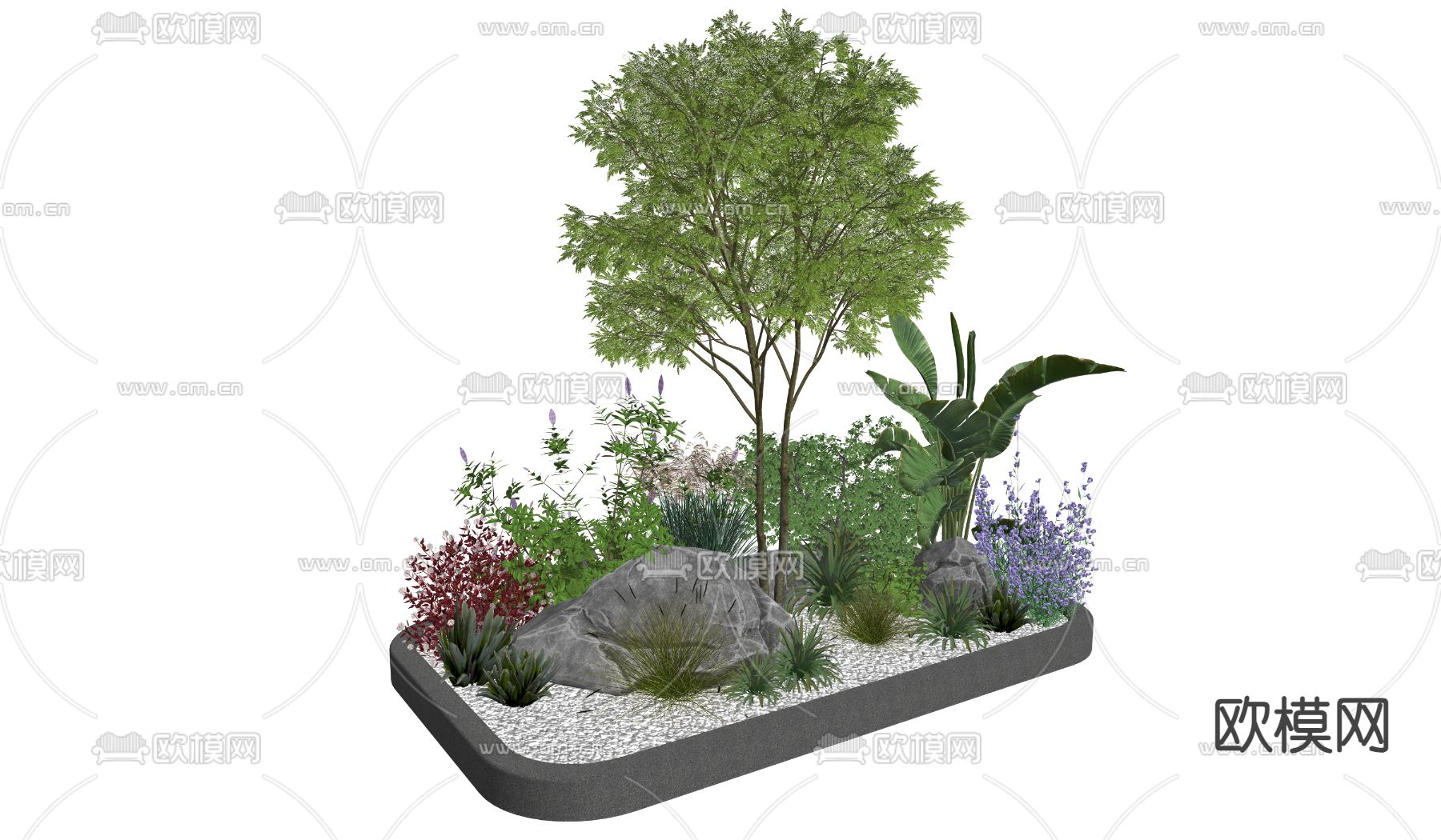 球形灌木丛su模型下载（渲染图1）