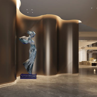  酒店走廊过道su模型 