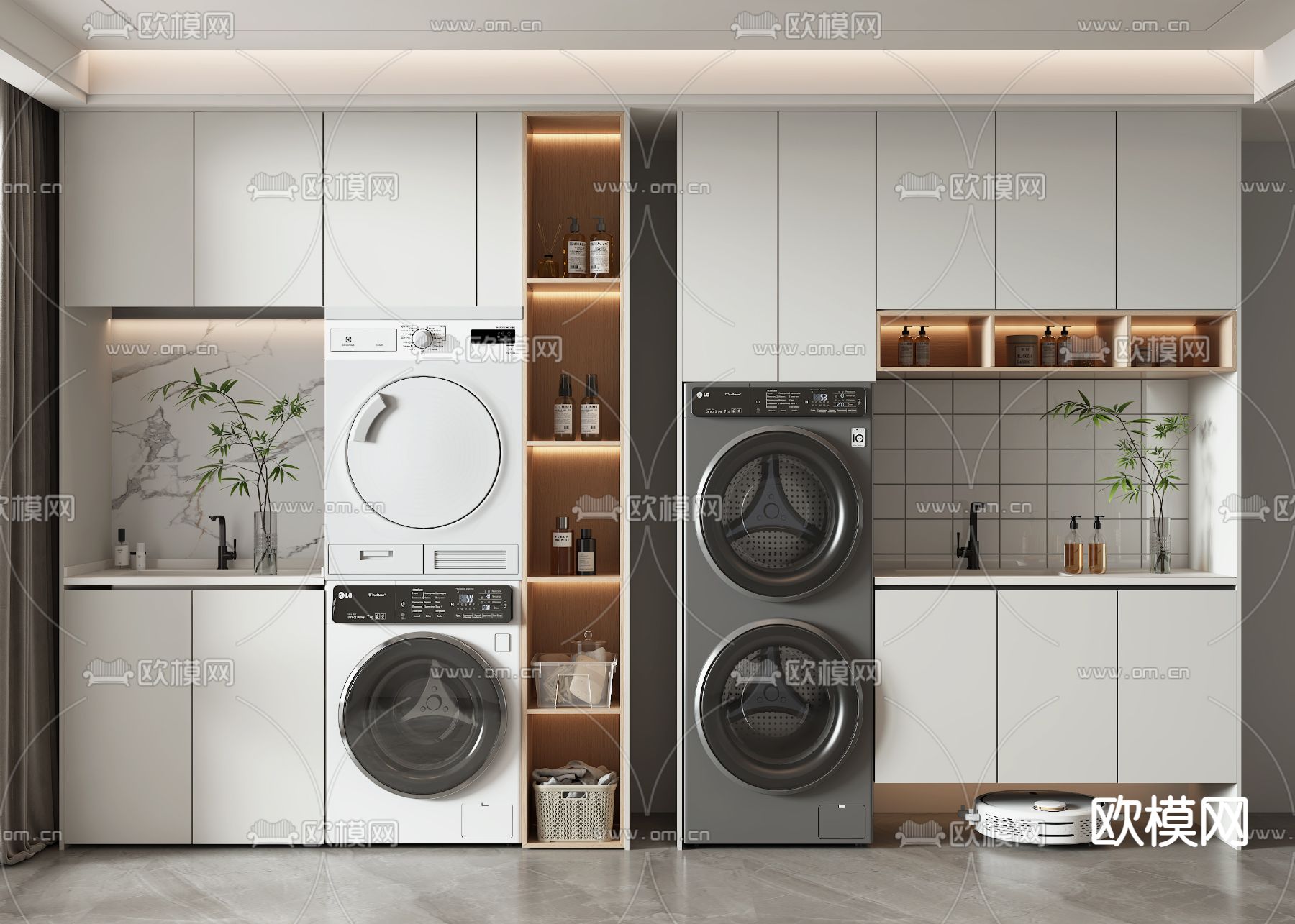 阳台柜 洗衣机柜3d模型下载