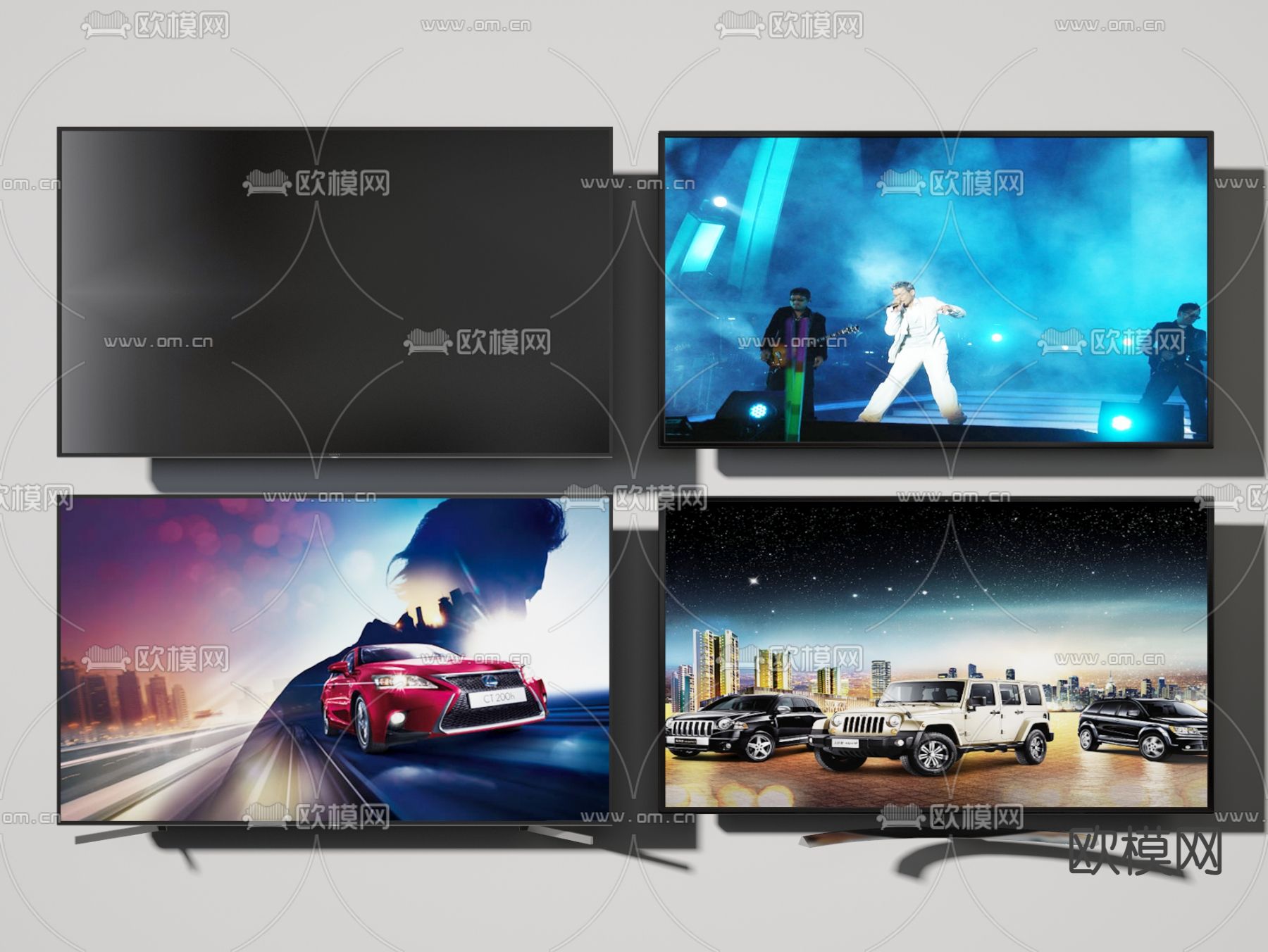 电视机 液晶电视3d模型下载