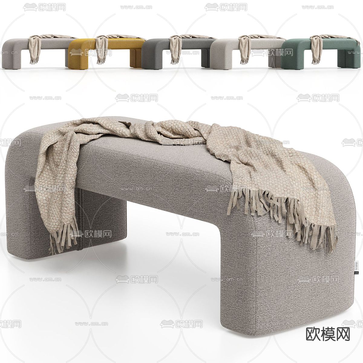 换鞋凳 床尾凳 脚踏3d模型下载