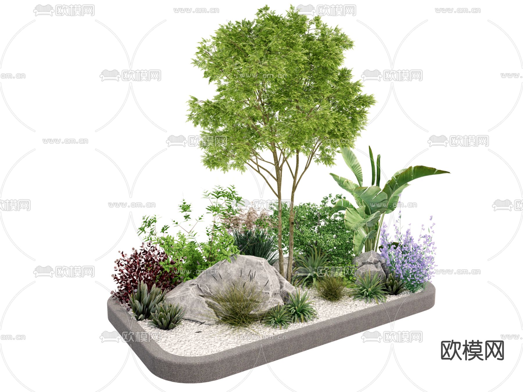 球形灌木丛su模型下载（渲染图2）