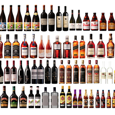 酒水 啤酒 红酒 洋酒su模型