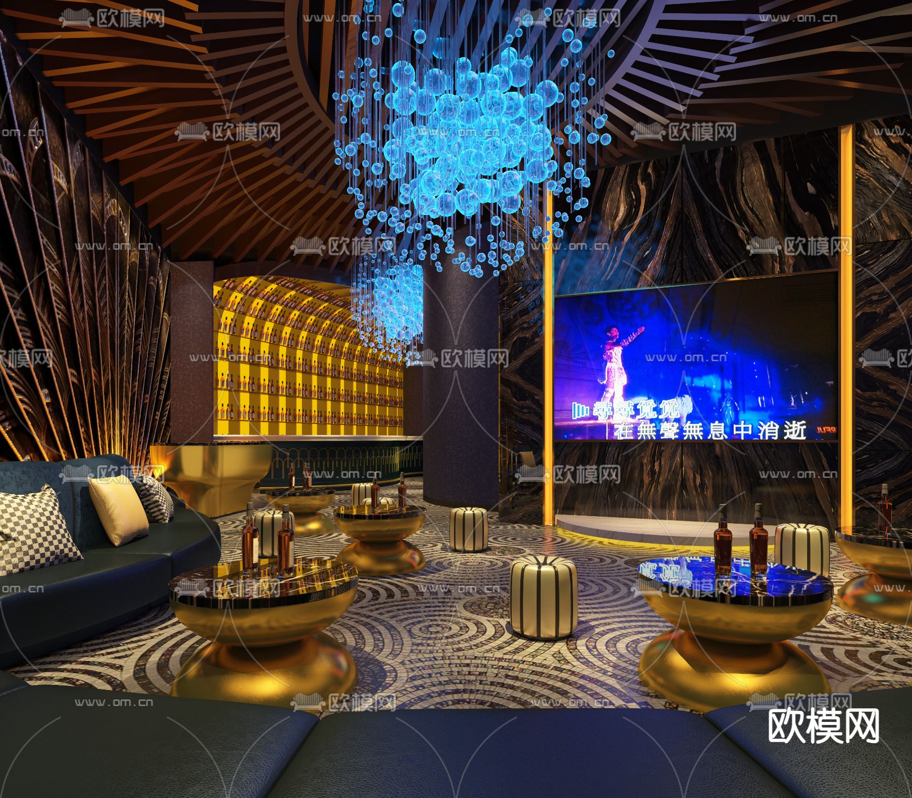 夜总会 KTV包房 酒吧包厢3d模型下载