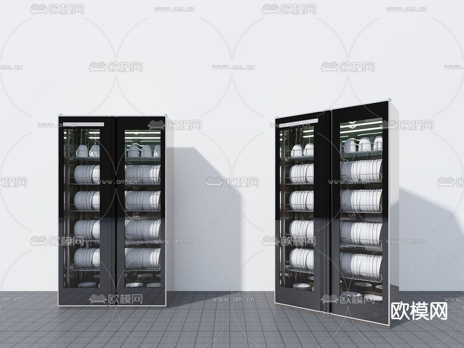 现代消毒柜su模型下载（渲染图2）