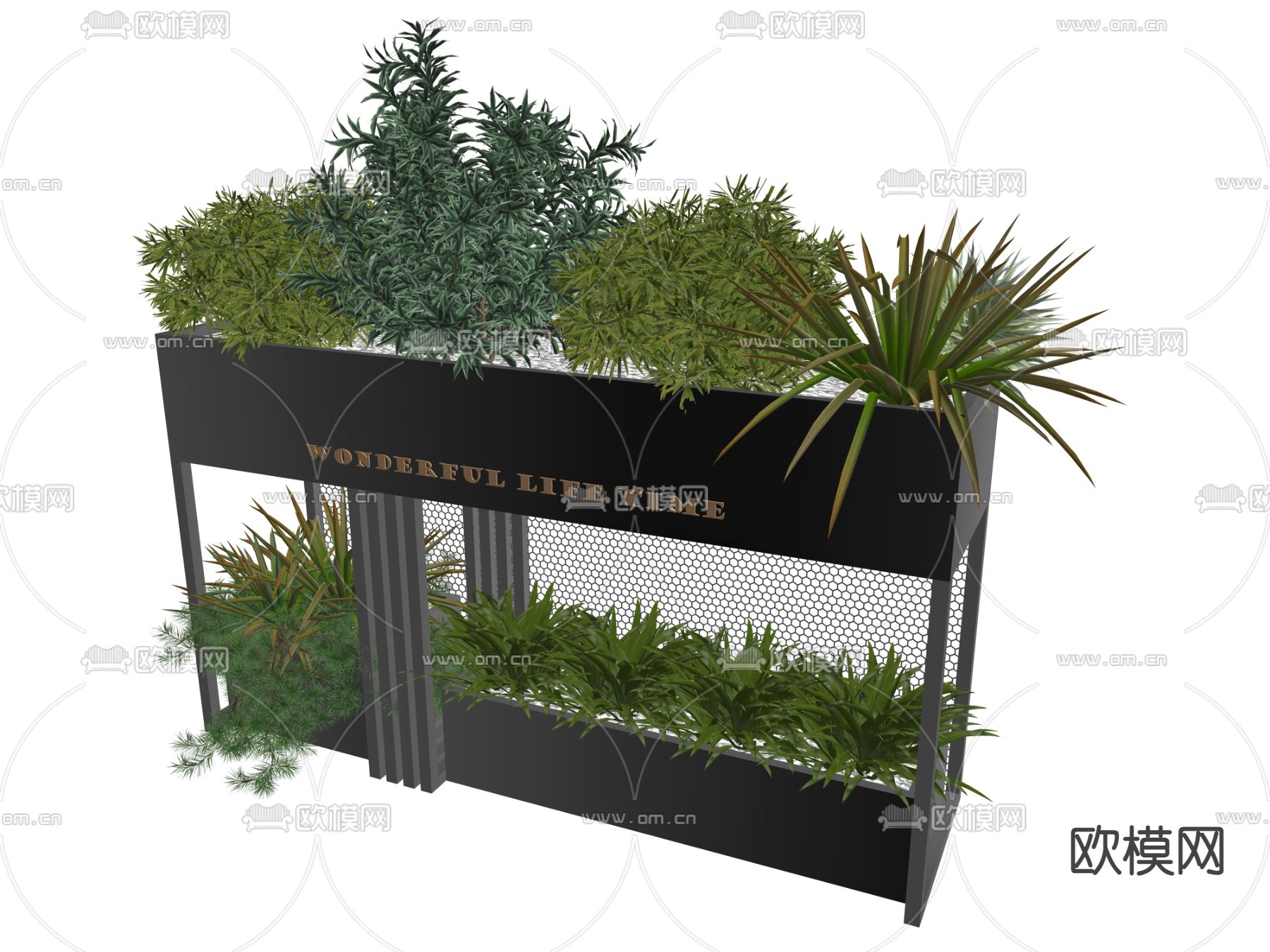 植物 花箱 移动花箱 su模型下载（渲染图2）