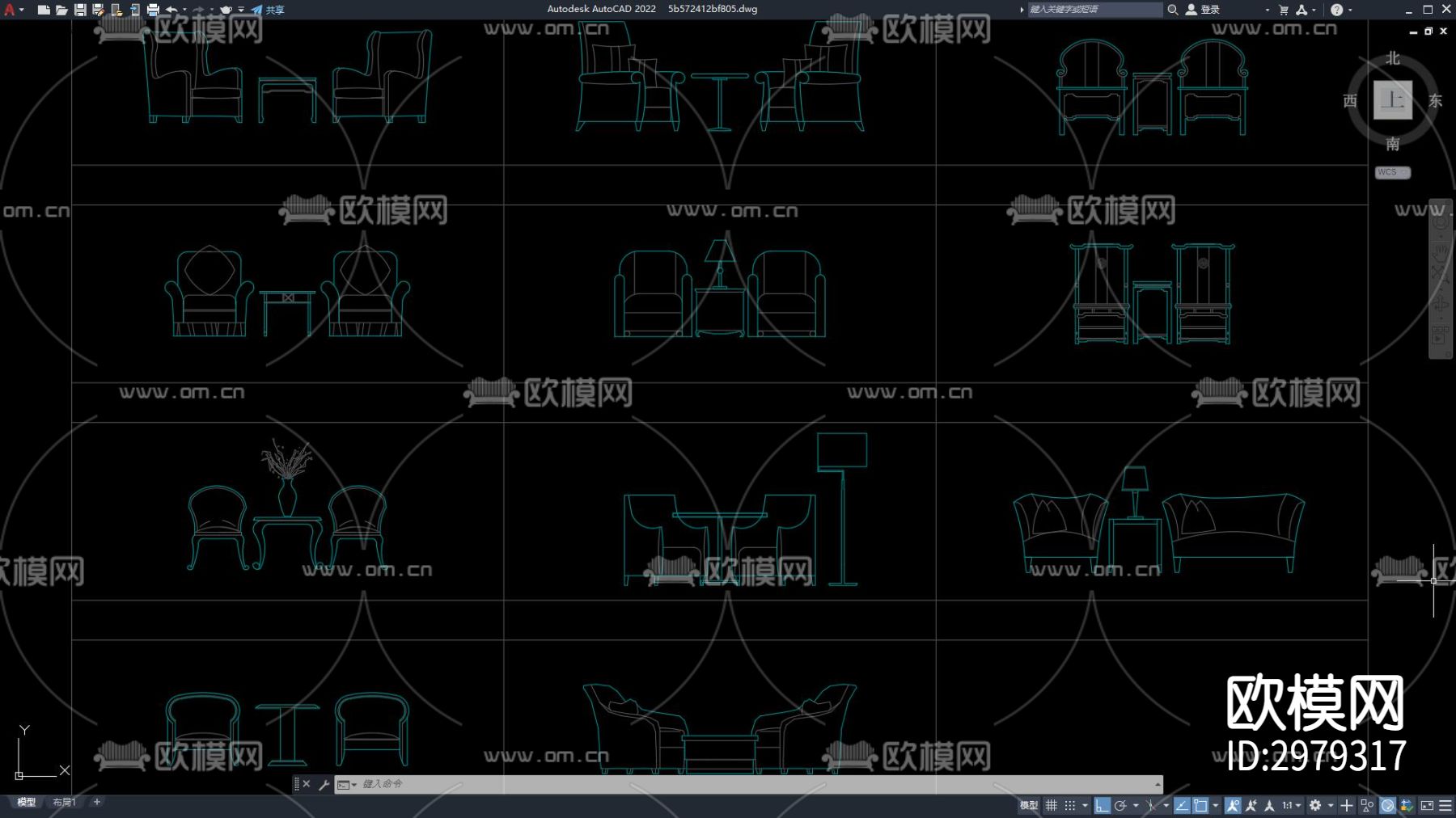 沙发 单人沙发 卡座cad图库下载