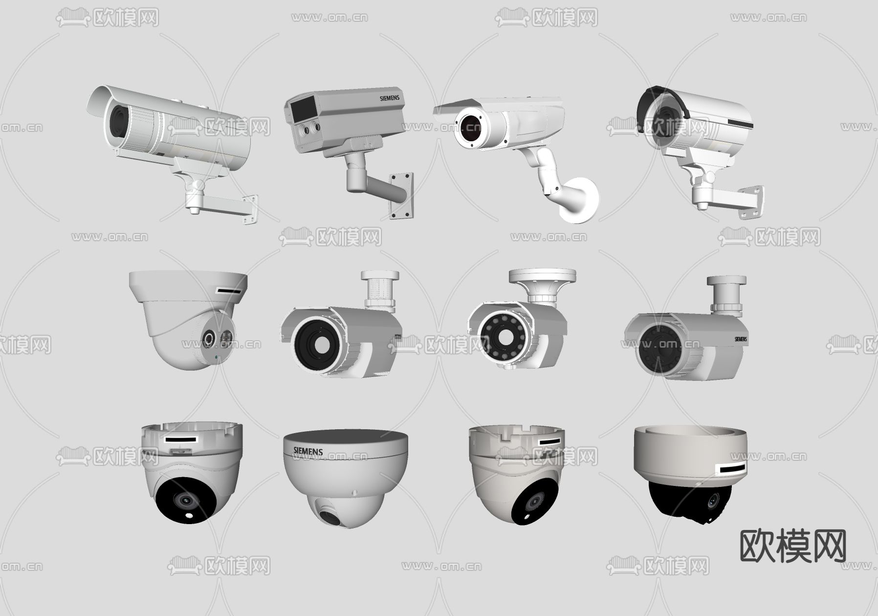 安防监控器 摄像头su模型下载（渲染图2）