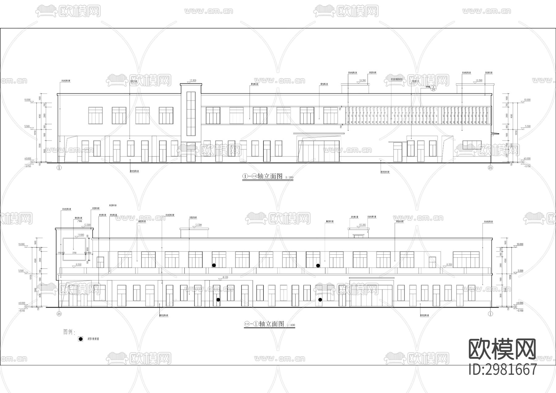 学府小区农贸市场整治项目cad施工图下载（渲染图5）