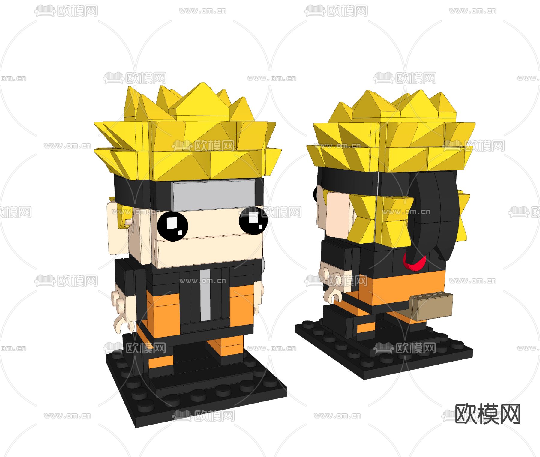 火影忍者 乐高 积木 玩具su模型下载（渲染图2）