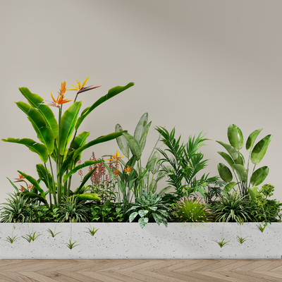  景观小品 植物堆su模型 