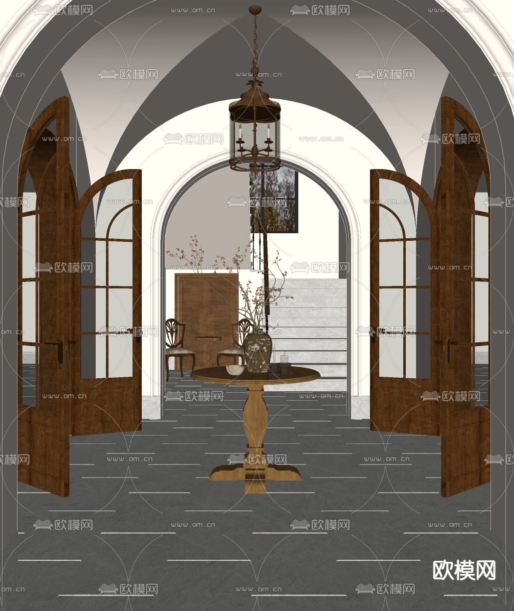 玄关过厅su模型