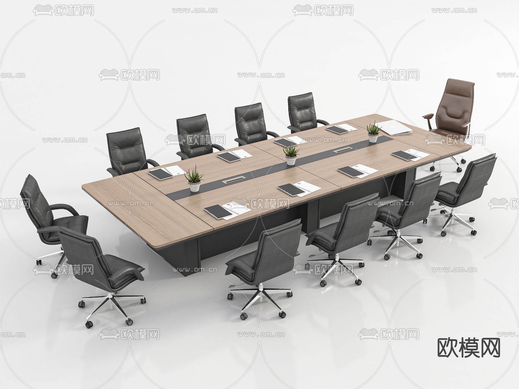 会议桌 会议台3d模型下载